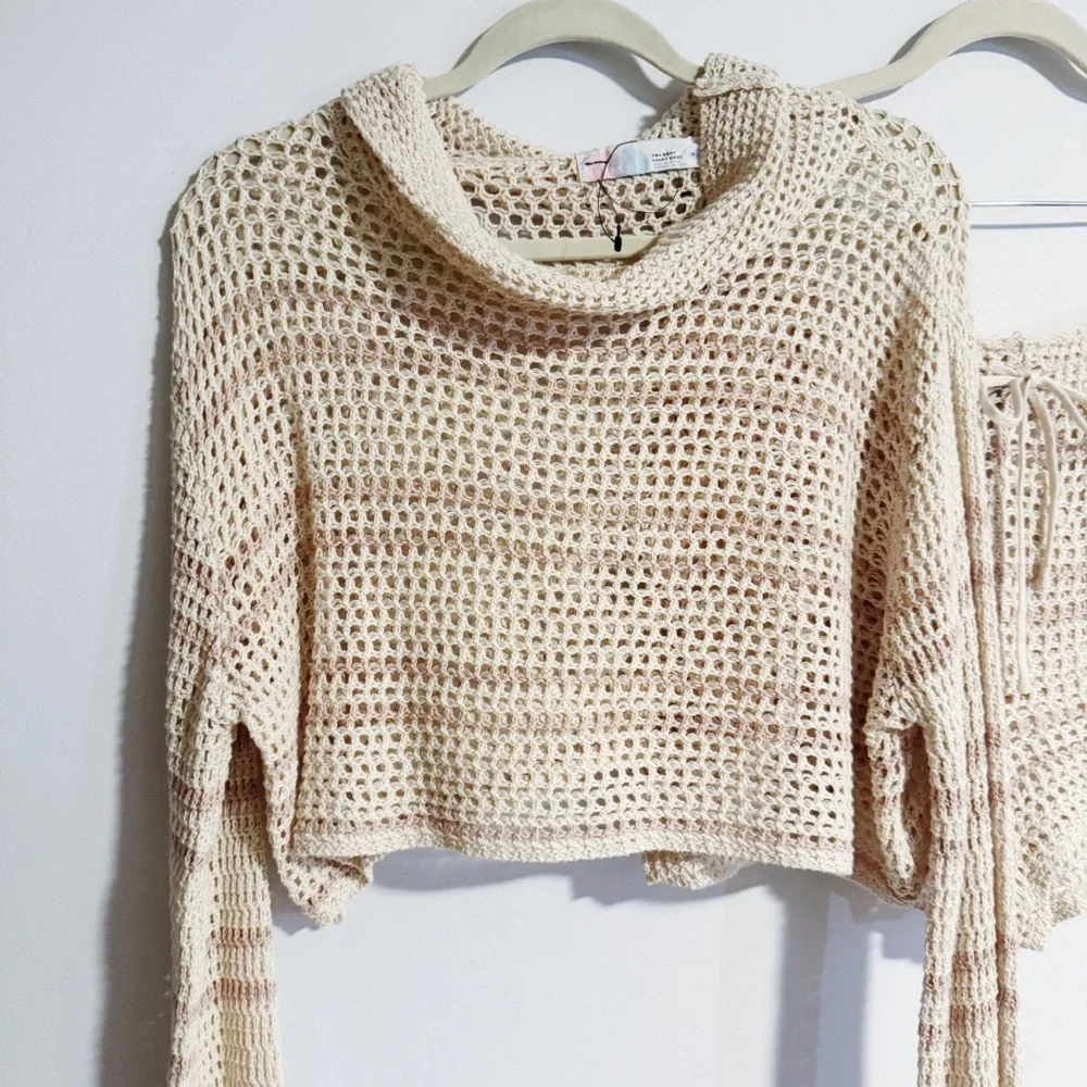 FP Beach - Tan and Pink Crochet Set - Picture 2 of 4